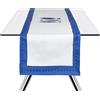Excelsa Ocean Tovaglia Runner, Cotone, Bianco e Blu, 45x140