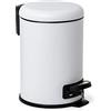 TATAY Pattumiera Soft Chiusura Ammortizzata Coperchio -Close Silenzioso | Pattumiera Casa | Capacità 3 L | Misure 17,5x22,5x25 cm | Chiusura Ammortizzata | Apertura Igienica Senza Contatto, Bianco
