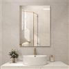 byecold Specchio per riscaldamento a infrarossi, 450 Watt, riscaldamento a specchio, a infrarossi, 80 x 60 cm, specchio da bagno, riscaldamento elettrico, piastra riscaldante da parete, pannello di