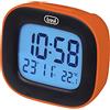 Trevi SLD 3875 Orologio Digitale con Display LCD, Sveglia, Termometro, Calendario e Funzione Snooze, Arancio