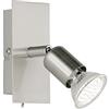 RL LIVE YOUR LIGHT Reality R82941107 Nimes Faretto, 1xGU10, 3 W LED,Nichel Opaco, 12x5.5X13 cm
