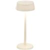 Zafferano, Lampada Sister Light Wi-Fi, Lampada da Tavolo Ricaricabile e Senza Fili con Controllo da Remoto, per Salotto ed Esterni, Dimmer a Step, 2200-4000 K, Altezza 32,8 cm, Colore Avorio
