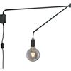 Trio Leuchten Lampada da parete Line 200200132, in metallo nero opaco, non include 1 x E27