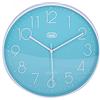 Trevi OM 3508 S Orologio da Parete Silenzioso con Movimento SWEEP, Diametro 30cm e Numeri in Rilievo per Facile Lettura, Ideale per Camera da Letto e Ufficio, Funzionamento con Batteria AA, Turchese