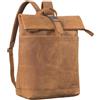 STILORD 'Hudson' Zaino Rolltop Pelle Zainetto per Bici da Uomo Donna Grande Daypack Porta PC 13,3 Pollici Zaino Viaggio Borsa Bandolera in Cuoio Genuino, Colore:tan marrone - scuro