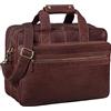 STILORD 'Leopold' Grande borsa in pelle da Insegnante Professore Portadocumenti a tracolla per Ufficio Lavoro A4 raccoglitori in cuoio Uomo Donna, Colore:maraska - marrone scuro