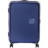 American Tourister Soundbox - Trolley M Espandibile Valigia, 67 cm, 71.5/81 L, Blu (Midnight Navy)