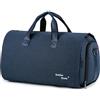 Hixingo Porta Abiti da Viaggio, Colore Puro 2 in 1 Porta Abito da Viaggio Uomo Borsa Porta Abiti da Viaggio Donna, per Ufficio Viaggi Brevi Vacanze Viaggi D'affari Conservazione (Blu)