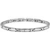 BREIL - Men's Bracelet The Black Diamond Collection TJ3073 - Gioielleria Uomo - Braccialetto per Uomo in Acciaio Bilux, con Piccolo Diamante Nero Naturale - Lunghezza Regolabile da 17,5 cm a 23 cm