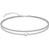 CHIC & ARTSY Star Cavigliere in argento sterling 925 con doppio strato Cavigliere per donna Estate spiaggia piede Catena Cavigliere