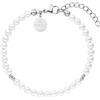 Purelei Finesse, bracciale da donna in acciaio inossidabile resistente, bracciale resistente all'acqua con perle di ametista, lunghezza regolabile 16-19 cm