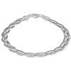 Tuscany Silver Bracciale da Donna in Argento Sterling con Catena Flessibile Intrecciata Herringbone da 19 cm/7.5