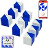 Prfc.NL PrfcNL Cubi per Test del Qi (Blu e Bianco) - Studio per Test di Progettazione a Blocchi, Test Pratico di ragionamento cognitivo Spaziale, cubi Kohs, Preparazione ai Test WAIS-IV e WISC-V