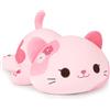 Shownicer - Peluche gattino, cuscino in peluche Kawaii, giocattolo di stoffa, cuscino per cuccioli, regalo per bambine di 3+ anni (Rosa, 30cm)