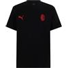 AC Milan T-Shirt Ess, Maglietta in Cotone, Adulto, L