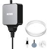 NICREW Ossigenatore per Acquario Ultra-Silenzioso <33 dB, Nano Aeratore Silenziosa fino a 40 L, Accessori per Acquario Nano, 18 L/H, 1,5W