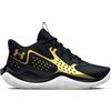 Under Armour UA Jet '23, Scarpa da Basket Unisex - Adulto, Black Metallic Gold Metallic Gold, 42.5 EU