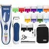 WAHL Color Pro Cordless Taglia Capelli Elettrico, a Batteria Ricaricabile, Senza Filo, 8 Pettini Guida colorati facili da usare; Lama Lavabile