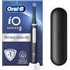Oral-B Spazzolino Elettrico Ricaricabile iO 3 Nero, 1 Testina Di Ricambio, 1 Custodia Da Viaggio. 1 Spazzolino, Black