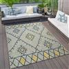Paco Home Grandi tappeti per esterni, per cucina, balcone e terrazza, vari motivi e colori, Dimensione:200x280 cm, Colore:Giallo