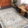 Carvapet Tappeto Corridore Antiscivolo 90x150cm Lungo Tappeti Runner Passatoia Blu Medaglione Vintage Tappeti di Zona Lavabile Morbido Microfibra Tappeto Cucina