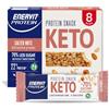 Enervit, Protein Snack Milk Choco, -60% di Zuccheri, Ricco in Fibre, Per il Controllo del Peso, Indicato per la Keto Diet, VeganOK, Senza Glutine, 8 Barrette da 35g