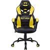 SUBSONIC Batman, Sedia da gaming Junior, Poltrona da ufficio ergonomica con licenza ufficiale, Nero e Giallo