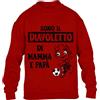Shirtgeil Diavoletto di Mamma e papà, Regalo Bambino Milan Maglione per Bambini e Ragazzi 7-8 Anni (128) Rosso