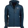Geographical Norway TABOO MEN - Giacca Softshell impermeabile da uomo - Cappotto con cappuccio per esterni - antivento tattico invernale - Giacca per attività all'aperto Blu XXXL