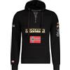 GEO NORWAY Geographical Norway Gymclass Men - Felpa Cappuccio Con Tasca A Canguro Uomo - Felpa Pullover Hoody Caldo A Maniche Lunghe - Abito Ideale Primavera Estate Autunno Inverno (Nero S)