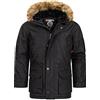 Geographical Norway, Anaconda/Abiosaure, Giacca Invernale da uomo Nero XL