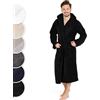 Blumtal Accappatoio Uomo Spugna con Cappuccio - Accappatoio Uomo Cotone Foderato - Accappatoio Cotone - Accappatoio Spunga Uomo - Certificato Oeko-TEX® - Nero