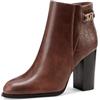 QUEEN HELENA Tronchetti Stivaletti con Tacco Alto Casual Donna X31-121 (Cuoio, Sistema Taglie Calzature EU, Adulto, Donna, Numero, Media, 38)