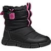 Geox J FLEXYPER Girl B AB, Scarpone da Neve, Black/Fluo Fuchsia, 31 EU