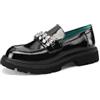 QUEEN HELENA Mocassini con Strass Francesine Casual Eleganti Donna X31-49 (Argento, Sistema Taglie Calzature EU, Adulto, Donna, Numero, Media, 40)