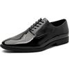 QUEEN HELENA Mocassini Eleganti Lucidi con Lacci Scarpe Basse Uomo U1804 (Nero, Sistema Taglie Calzature EU, Adulto, Uomo, Numero, Media, 41)