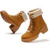 JOMIX Scarponcino Donna Comode Foderata Caldo Antiscivolo Stivali Stile da Neve MD1054-8 (Marrone,40)