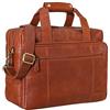 STILORD 'Experience' Borsa da lavoro uomo donna in pelle Borsa porta PC 14 pollici Portadocumenti per ufficio università con sistema attacco trolley, Colore:conciata al vegetale brandy