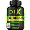 DIX Tribulus Terrestris DIX 95% saponine 60% protodioscina 120 capsule | Estratto 100:1 alto dosaggio, testato senza micotossine, vegan, per uomo sportivo, prodotto in Francia