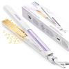 Faszin Piastra Capelli Professionale 2-In-1, Piastre Ioniche di Titanio, Riscaldamento In Soli 20 Secondi, Display LCD Chiaro, Ideale Per Capelli Lisci, Ricci e Mossi