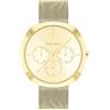 Calvin Klein Orologio Analogico Multifunzione al Quarzo da Donna Collezione SHAPE con Cinturino in Maglia Metallica in Acciaio Inossidabile di Colore Dorato - 25200339
