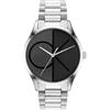 Calvin Klein Orologio Analogico al Quarzo Per Uomo e Donna Collezione ICONIC con Cinturino in Acciaio Inossidabile Argentato - 25200163