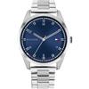 Tommy Hilfiger Orologio Analogico al Quarzo da Uomo con Cinturino in Acciaio Inossidabile Argentato - 1710455