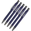 Westcott Penna a sfera PRIMESOFT 5 pezzi blu | Penna a sfera premium in alluminio | Inchiostro blu indelebile | Spessore tratto XB 1,4 mm | E-745005 00