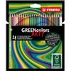 STABILO GREENcolors - Matita colorata Ecosostenibile - ARTY - Astuccio da 24 - Colori assortiti