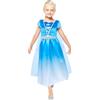 amscan 9918360 - Costume da principessa di ghiaccio blu con mantello, per bambine, età: 6-8 anni
