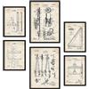 Nacnic Set di 6 poster di brevetti Strumento di misurazione. Poster con illustrazioni di brevetti retrò per la tua casa. Decorazione interna in stile vintage. Dimensioni A4 e A3. Senza cornice.