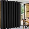 DWCN Tenda divisoria oscurante, colore nero, divisore per stanza, 1 pezzo, per soggiorno, camera da letto, terrazza, ufficio, 243 x 457 cm (altezza x larghezza)