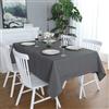 LivinEase Tovaglia Rettangolare 140 x 300 cm - Tovaglie Carbone in Misto Cotone da 250 g/m² Ideale per Tavoli da 8 a 12 Posti - Tovaglia in Lino Ideale per la Tavola di Natale