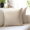 Encasa XO Fodere Per Cuscini 50x50 cm Set Di 2 Encasa | Fodere Per Cuscini Per Divano In Velluto Trapuntato Tinta Unita | Solo Fodere Senza Inserto | Tessuto Trapuntato Su Entrambi I Lati | Beige